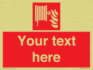 Custom Fire hose reel Sign